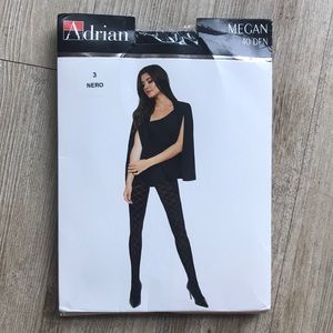 Adrian Fish Net Pattern Stockings Tights, Women’s Size 40 DEN or XS